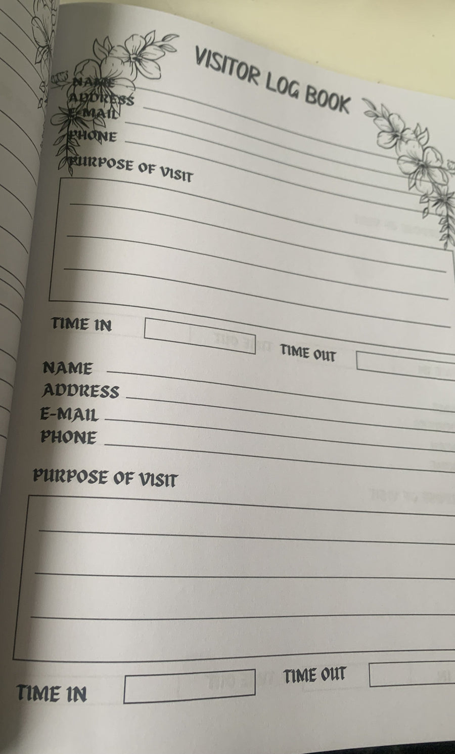 Visitors Log Book | Visitors Log Sheet | RUTHY'S BOOK STORE