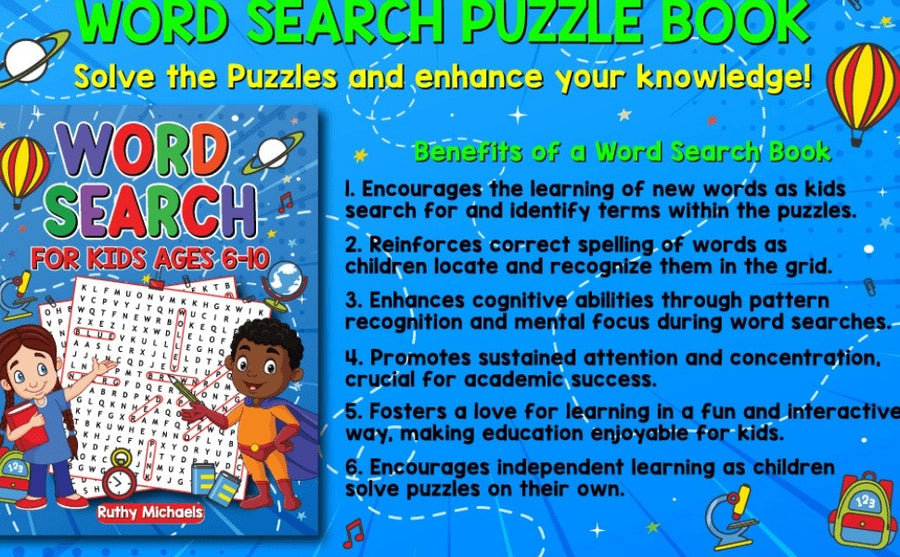 Word Search Book | Word Search for Kids | RUTHY'S BOOK STORE